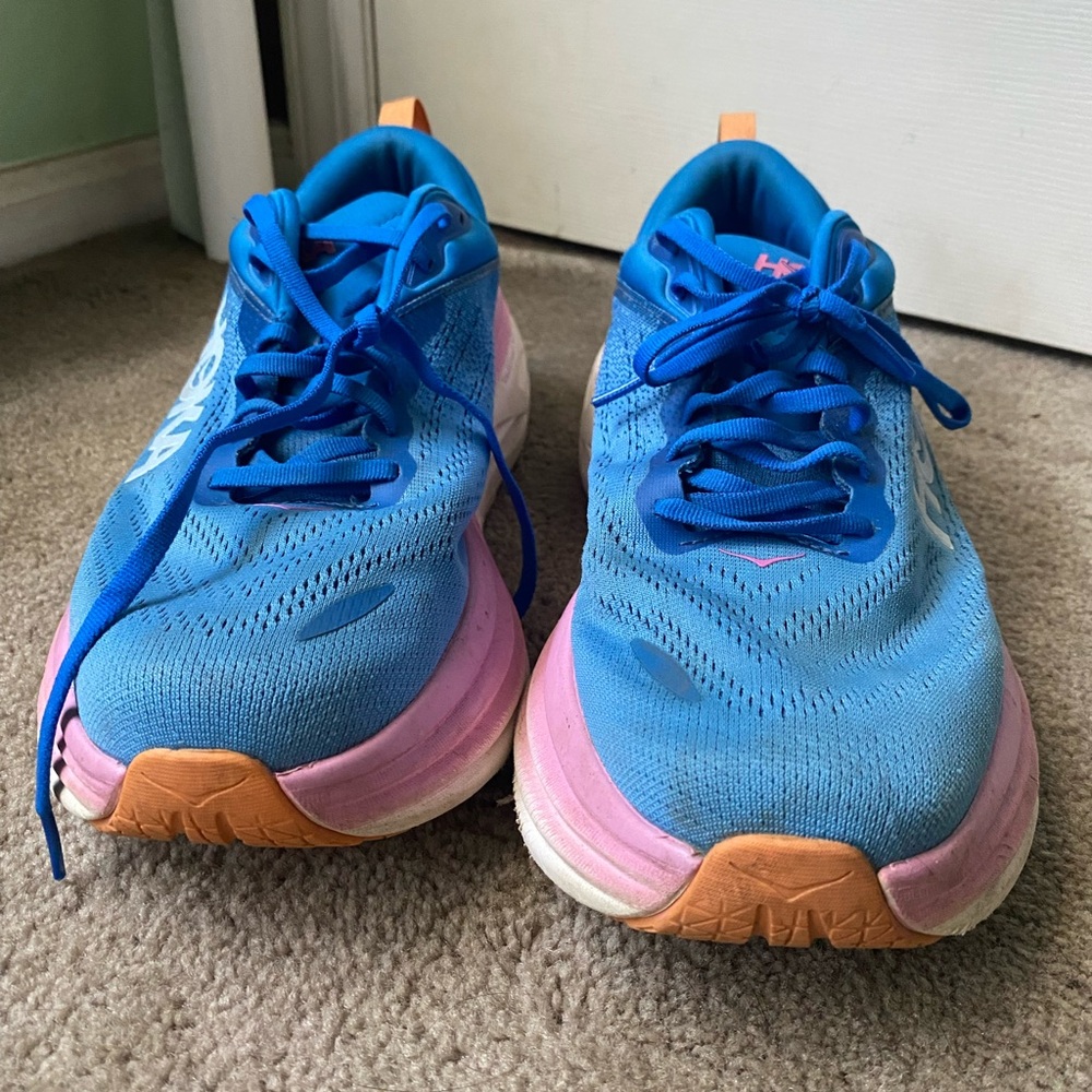 Hoka Blue and Pink Women's Sneakers